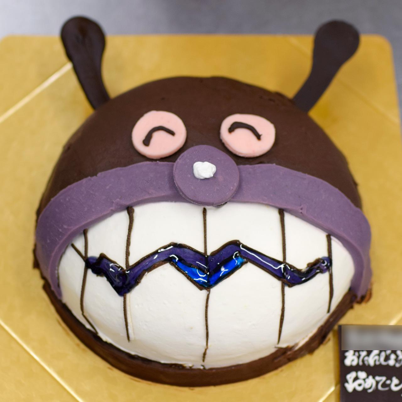 ばいきんまんの立体ケーキ