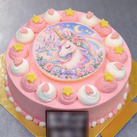 ユニコーンのプリントケーキ