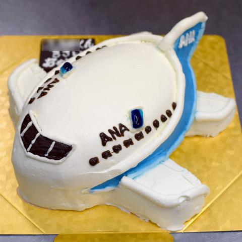 飛行機の立体ケーキ