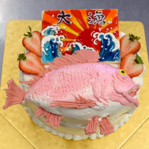 鯛の立体ケーキ