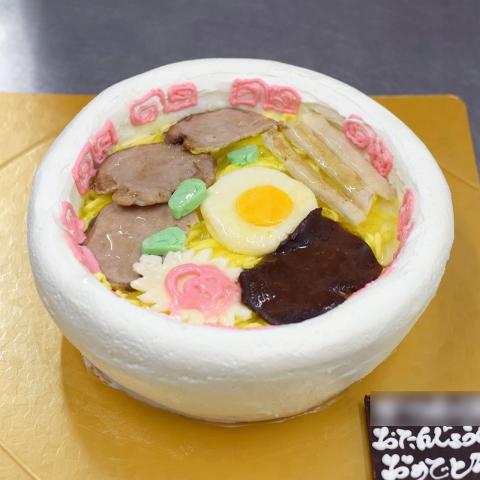 ラーメンの立体ケーキ